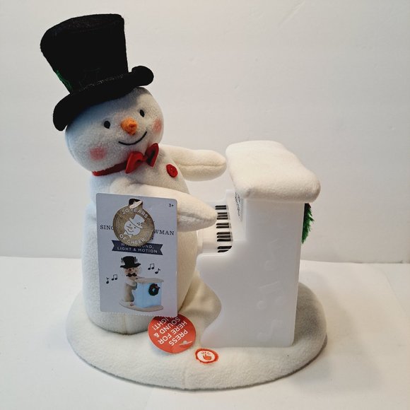 Hallmark SING-ALONG Piano Player SHOWMAN SNOWMAN Sound & Lights 20th Anniversary - Picture 1 of 10